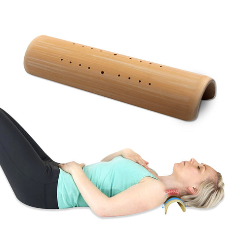 SiWei Neck and Shoulder Relaxer,Cervical Traction Device for Neck Pain Relief,Bamboo Neck Pillow - Natural,Bamboo Fragrance