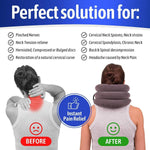 Inflatable adjustable neck brace, home neck decompression neck traction pillow