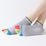 1 Pair Yoga Cotton Socks Anti-Slip Quick-Dry Bandage Girls Ballet Dance Fitness Pilates Breathable Elastic Socks For 35-39 yards