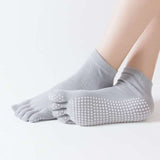 1 Pair Yoga Cotton Socks Anti-Slip Quick-Dry Bandage Girls Ballet Dance Fitness Pilates Breathable Elastic Socks For 35-39 yards