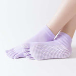 1 Pair Yoga Cotton Socks Anti-Slip Quick-Dry Bandage Girls Ballet Dance Fitness Pilates Breathable Elastic Socks For 35-39 yards