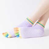 1 Pair Yoga Cotton Socks Anti-Slip Quick-Dry Bandage Girls Ballet Dance Fitness Pilates Breathable Elastic Socks For 35-39 yards