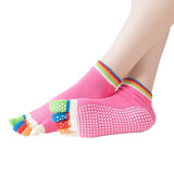 1 Pair Yoga Cotton Socks Anti-Slip Quick-Dry Bandage Girls Ballet Dance Fitness Pilates Breathable Elastic Socks For 35-39 yards