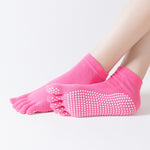 1 Pair Yoga Cotton Socks Anti-Slip Quick-Dry Bandage Girls Ballet Dance Fitness Pilates Breathable Elastic Socks For 35-39 yards