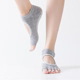 1 Pair Yoga Sports Five Toe Cotton Socks Anti Slip Quick Dry Good Grip Pilates Slippers For Men Women Gym Home Ballet Socks