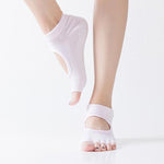 1 Pair Yoga Sports Five Toe Cotton Socks Anti Slip Quick Dry Good Grip Pilates Slippers For Men Women Gym Home Ballet Socks