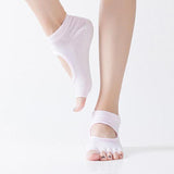 1 Pair Yoga Sports Five Toe Cotton Socks Anti Slip Quick Dry Good Grip Pilates Slippers For Men Women Gym Home Ballet Socks