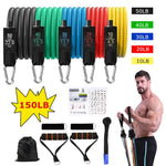 250lbs Resistance Bands Set Fitness Workout Gym Pull Rope Yoga Latex Tube Sports Elastic Booty Bands Exercise Equipment for Home