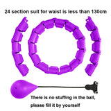 24 Section Adjustable Sport Hoops Abdominal Thin Waist Exercise Detachable Hoola Massage Fitness Hoop Training Weight Loss