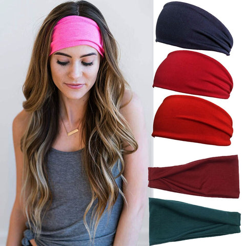 1 PC Absorbent Sport Sweat Headband For Men Women Yoga Hair Bands Sweatband Outdoor Cycling Running Sports Accessories